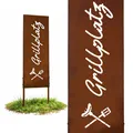Produktbild: Edelrost Gartendeko Beetdeko Gartenornament Gartenschild Gartenstecker outdoor