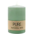 Produktbild: PURE NATURAL WAX, Smaragd, Stumpenkerze, WENZEL, 90/60 mm, Brenndauer ca. 26h, 100% plastikfrei