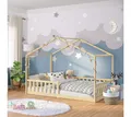 Produktbild: Bellabino Hausbett Bia mit Lattenrost (natur, optional mit Matratze), Bodenbett mit Rausfallschutz, verfügbar in 80x160 & 90/120/140x200 cm