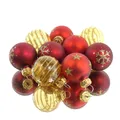 Produktbild: Christbaum-Micro-Kugeln Rot & Goldfarben 3er mix Ø 3 cm aus Glas - 9er Set
