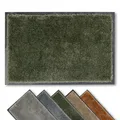 Produktbild: Astra Fussmatte innen rutschfest - nachhaltige Schmutzfangmatte weich - Läufer Flur waschbar per Hand - Türmatte pflegeleicht - Fußmatte moosgrün 60x80 cm