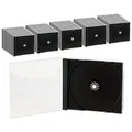 Produktbild: PEARL CD Jewel Case: Doppel CD Jewel Boxen im 50er-Set, schwarzes Tray
