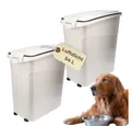 Produktbild: GarPet Futterbehälter 2er Set Futtertonne Luftdicht Deckel Pferd Hunde Futter Aufbewahrung