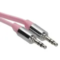 Produktbild: kenable Flach 3,5 mm Klinkenstecker Mit Metall Stecker Stereo Audio Kabel Anschlusskabel Rosa 2 m [2 Meter/2m]