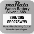 Produktbild: muRata 399/ 395 Uhrenbatterie SR927W/SR927SW Blister Knopfzelle Silberoxid 1,55V