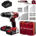 Produktbild: Einhell Akku-Schlagbohrschrauber TE-CD 18/2 Li-i +64, 18V / 2Ah, 2 Akkus, Bohrer-Bitset, Koffer