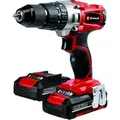 Produktbild: Akku-schlagbohrschrauber Te-cd 18/2 Li-i +64 (2x2,0ah) Power X-change (li-ion, 18 V, 44 Nm, 2-gang-getriebe, Inkl. 2x 2,0 Ah Akkus, Ladegerät, Koffer, 64-tlg. Zubehör-set) - Einhell
