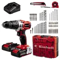 Produktbild: Einhell Akku-Schlagbohrschrauber TE-CD 18/2 Li-i+64 18Volt rot/schwarz 2x