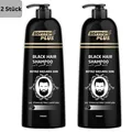 Produktbild: 2x Softto+Plus Schwarzes Haarfärbe-Shampoo Haarfärbendes Shampoo Haarfarbe