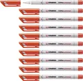 Produktbild: STABILO - Folienstift - OHPen universal - wasserlöslich superfein - 10er Pack - rot