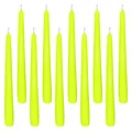 Produktbild: 0,07 €/h Spitzkerzen 10 x 8 Stunden Brenndauer D 23,5 mm x H 245 mm limette grün