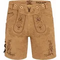 Produktbild: PAULGOS Herren Trachten Lederhose Kurz - HK3 - Echtes Leder - in 3 Farben erhältlich - Größe 44 - 60 - Hellbraun - 54