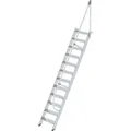 Produktbild: Günzburger Steigtechnik - Treppe 60° Stufenbreite 600 Mm 12 Stufen Aluminium Geriffelt - 600212