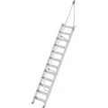 Produktbild: Alu-Treppe 60 Grad 12 Stufen B 600 mm lichte Höhe 2900 mm Ausladung 1891 mm,