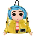 Produktbild: Loungefly Laika Coraline Mini-Rucksack | Doll Cosplay | 15. Jubiläum | mit Notiz - Gelb