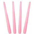 Produktbild: BRUBAKER 24 cm Spitzkerzen für Kerzenständer und Kerzenhalter - 4 Stück - lange, tropffreie Deko Kerzen mit langer Brenndauer - Leuchterkerzen Set Rosa