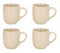 Produktbild: Levandeo® Becher, 4er Set Steingut Tassen 300ml Beige Creme Kaffeetasse Kaffeebecher