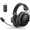 Produktbild: Lioncast® LX80 Gaming Headset mit Mikrofon Wireless [40Std. Akku] - kompatibel mit PS5, Nintendo Switch, Switch 2, Xbox - Gaming Headset PC - Kopfhörer Kabellos Bluetooth