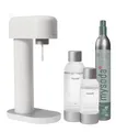 Produktbild: Mysoda: Ruby Set - Wassersprudler aus Aluminum mit 1L und 0.5L Quick-Lock BPA-frei Plastikflasche und CO2-Zylinder - Weiß