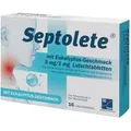 Produktbild: Septolete 3 mg/1 mg Lutschtabletten mit Eukalyptus-Geschmack