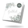 Produktbild: MAVANTO Gästebuch Hochzeit mit Fragen zum Ausfüllen - Hochwertiges Hochzeitsgästebuch für unvergessliche Erinnerungen (44 Doppelseiten, Eukalyptus)