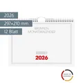 Produktbild: Monatsterminkalender Monatskalender BRUNNEN Kalender 2026, Wire-O inkl. Almanach