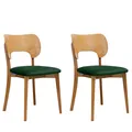 Produktbild: Konsimo Esszimmerstühle LYCO 2 St Gestell aus Massivholz, Dunkelgrün, Stoff/Holz, Scandinavian, 47x80,5x45 cm