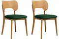 Produktbild: KONSIMO® Holzstuhl LYCO Esszimmerstühle, bequemer Sitz, Eiche (Set, 2 St), Velours-Sitz, Gestell aus Massivholz, hergestellt in der EU