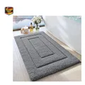 Produktbild: DEXI Badematte Mikrofaser Rutschfest 40x60 Grau Maschinenwas