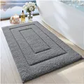 Produktbild: Badematte DEXI rutschfest Mikrofaser 40x60 cm Grau Masch