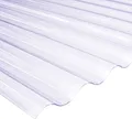 Produktbild: Salux PVC Wellplatte Platte Lichtplatten 76/18 Klar 120 x 80cm Innen Außen 0,8mm