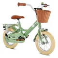 Produktbild: PUKY YOUKE Classic 12 | Kinderfahrrad ab 3 Jahre | Kinderfahrrad 12 Zoll | Ab 3 Jahren | Retro Fahrrad für Kinder mit Korb & Rücktrittbremse | Höhenverstellbar | Made in Germany | Retro Green