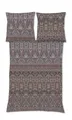 Produktbild: Fleuresse Davos Biber Bettwäsche 135x200 Ornamente Streifen braun grau  434306-7
