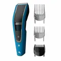 Produktbild: Philips Serie 5000 HC5612/15 – Haarschneider mit Klingen aus Edelstahl, 28 Längeneinstellungen, 75 min ohne Kabel, inkl. 3 Führungskämme, Blau