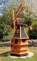 Produktbild: Holzdekoladen Deko-Windrad XXL Windmühle 1,50 m aus Holz mit Solarbeleuchtung Typ 21.1