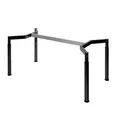 Produktbild: Boho möbelwerkstatt Schreibtischgestell, Konferenztischgestell, Tischgestell, höheneinstellbar in Schwarz RAL9005 für Tischplatten von 180 x 80 cm