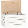 Produktbild: vidaXL Truhe, Aufbewahrungstruhe Weiß 59,5x36,5x33 cm Massivholz Kiefer