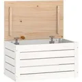 Produktbild: vidaXL Truhe Weiß 59,5x36,5x33 cm Massivholz Kiefer 823615