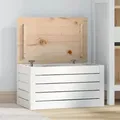 Produktbild: Truhe Weiß 59,5x36,5x33 Cm Massivholz Kiefer Vidaxl