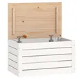 Produktbild: vidaXL Truhe, Aufbewahrungstruhe Weiß 59,5x36,5x33 cm Massivholz Kiefer