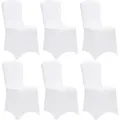 Produktbild: Stuhlhussen 6er Set Stretch öko-tex® Zertifiziert Stuhlbezüge Hussen Stühle Bezug Überwurf Hochzeit Weihnachten weiß - Detex