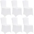 Produktbild: Stuhlhussen 6er Set Stretch Öko-tex® Zertifiziert Stuhlbezüge Hussen Stühle Bezug Überwurf Hochzeit Weihnachten Weiß - Detex