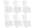 Produktbild: Detex Stuhlhusse, 6er Set Stretch Hussen Weiß Hochzeit Stuhl Bezug