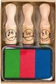 Produktbild: Brunnen 1048692 Stempelset (Belohnung Smiley, 3 Motivstempel aus Holz, inkl. Stempelkissen mit 3 Farben)