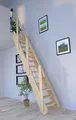 Produktbild: Raumspartreppe Samos in Fichte-Holz-Holz Design-verjüngte Stufen/wechselseiti...