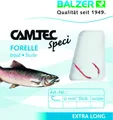 Produktbild: Balzer Camtec Speci Forelle/Sbiro rot 200cm - 10 gebundene Angelhaken, Hakengröße/Schnurdurchmesser:Gr. 8 / 0.20mm