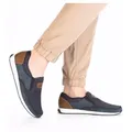 Produktbild: Rieker Slipper Slip-on Sneaker, Schlupfschuh mit Stretcheinsätze blau|braun 47 EU