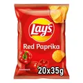 Produktbild: Lay's Red Paprika - Knusprig gewürzte Kartoffelchips für eine gelungene Party - 20 x 35g