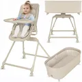 Produktbild: Lionelo Hochstuhl Babywippe Babybett Maddie Set 3in1 0–36 Monate 360° Drehbar mit Rollen - Beige