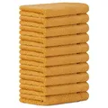Produktbild: Luckytowel 10er Set Gästehandtücher 30x50 cm 100% Baumwolle, 600g/m² Oeko-Tex Gästetuch-Set 10er Pack Gold